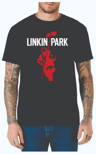 Remera Linkin Park Logo Bandera - Rock - Full Vinil