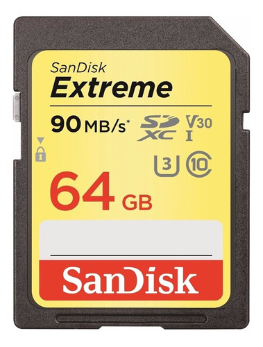 Sandisk Extreme 90mb/s X600 64gb U3 Sdxc C10 V30-fact A O B.