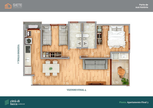 Imagem 5 de 9 de Città Di Lucca - Empreendimento Para Investidor - Melhor Do Que Estar Perto De Tudo É Ter Seu Próprio Apartamento Na Cidade Mais Charmosa Do Litoral - 5103 - 70120158