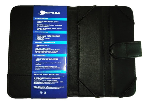 Funda Para Tablet 7 Universal Marca Space Color Negro