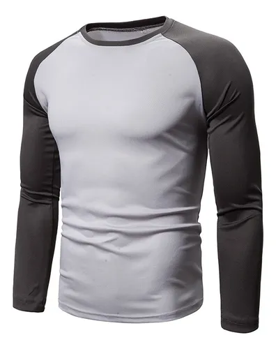 Camiseta manga larga dos colores hot sale