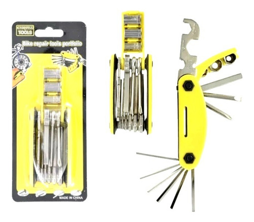 Kit Multiherramienta Para Bicicleta Amarillo