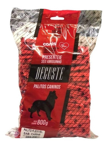 Deguste Osso Palito Flexível Sabor Carne 800g Canis