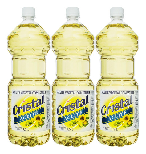 Aceite Girasol Cristal 1.500 Ml - 3 Pzs