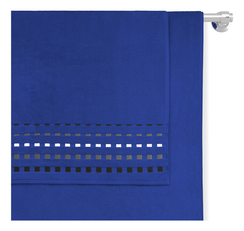 Zantelo toalla baño alberca algodón luxur suave color azul marino liso