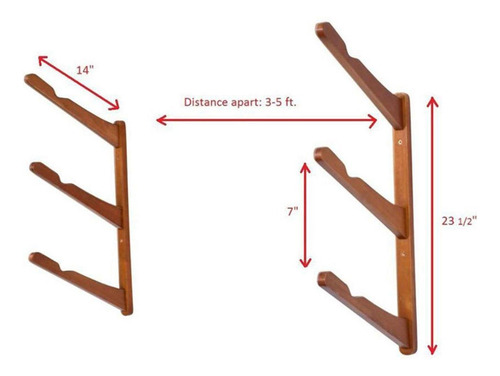 Piezas De Estante De Pared Para Tabla De Surf, Estante De