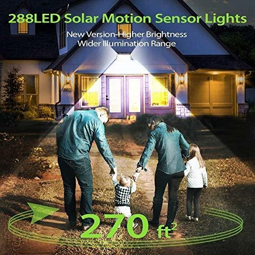 Yzaa Luz Solar Exterior Led Seguridad 288 Sensor