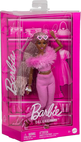 Barbie Deluxe Style #4 Barbiecore In Pink And Brown Braids