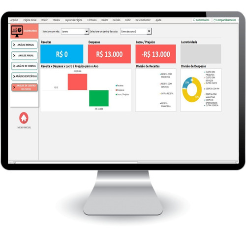 Planilha Financeira Com Relatório Excel + Bonus