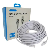 Comprar Cabo De Rede Cftv Conexão Internet Rj45 Cat6 De 20 Metros