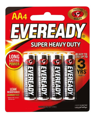 Imagen 2 de 4 de Pila Aa Eveready Super Heavy Duty Aromatizador Juguete Radio
