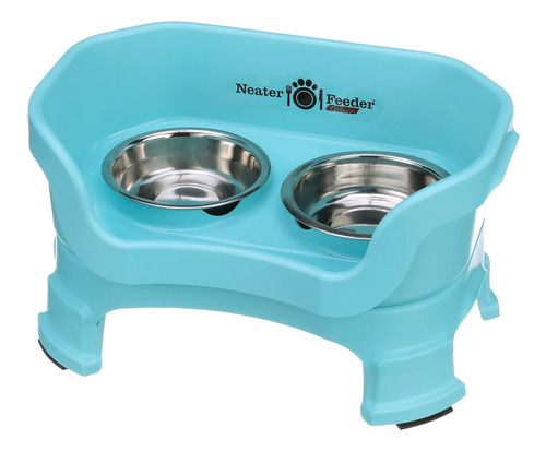 Neater Feeder Deluxe - Platos Elevados Para Mascota, Aguamar