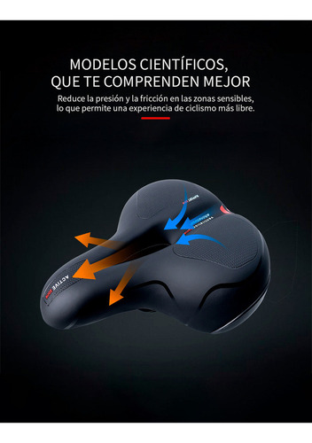 -de Asiento Bicicleta Sillín Cojín Suave Impermeable