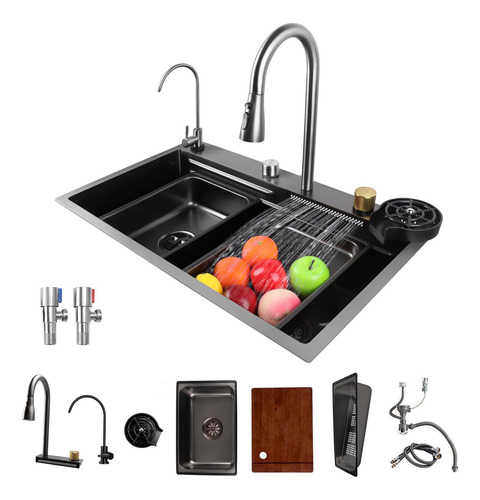 Lavaplatos De Fregadero Cocina Cascada Multifuncional 75x45