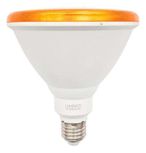 3x Lâmpada Par38 Led 15w Luz Âmbar Laranja Prova D'água