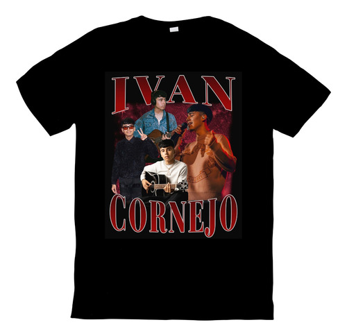 Camiseta Ivan Cornejo - Playera Regional Mexicano - Text Red