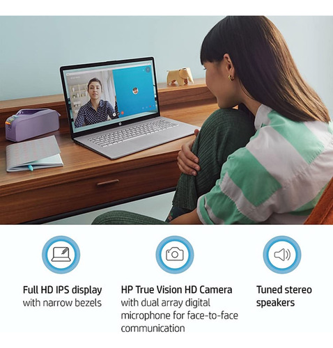 Laptop Hp 17 17.3 R5 5500u 8gb 512gb Ssd W11 Home