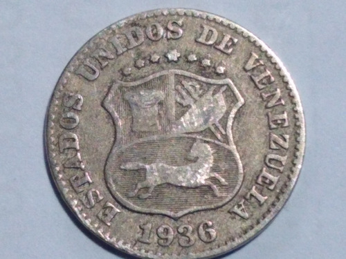 Moneda De Colección De Cinco Céntimos De 1936 Venezolana