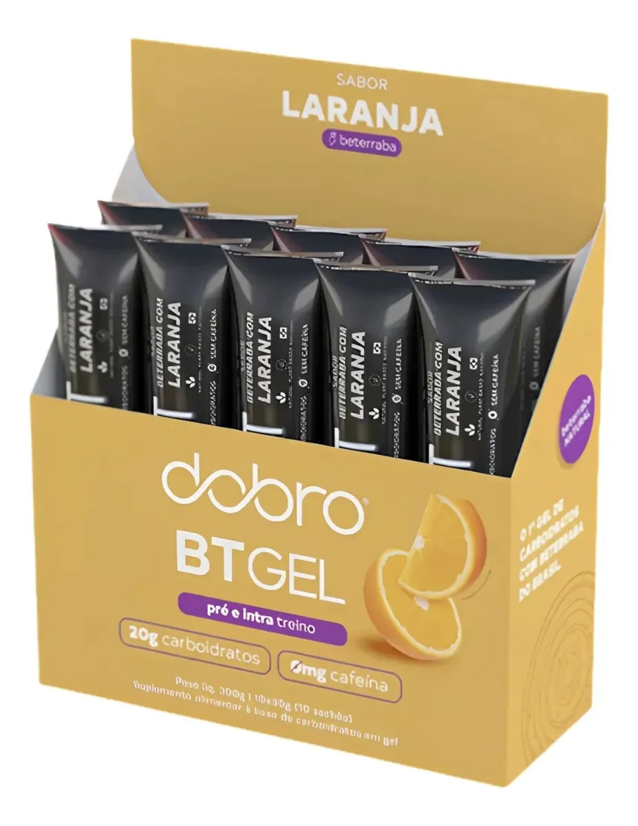 Display 10 Unid 30g Dobro Bt Gel De Carboidrato Beterraba com Laranja