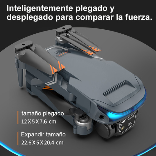 Mini drone Axnen 4K XT9 3 Battery con dual cámara HD 2.4GHz 3 baterías Oscuro Gris