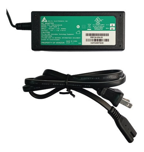 Cargador Delta Adp-18dr  Vx510 520 610 Vx680 680t 12v 1.5a 