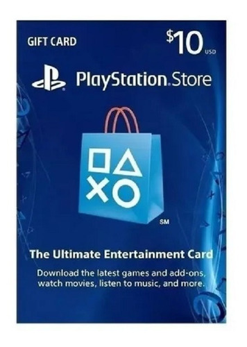 Imagen 1 de 2 de Tarjeta Psn 10 Usd Argentina Fisica Original Ade Ramos
