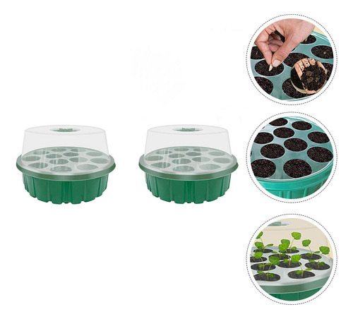 Caja De Plántulas Propagator Con 13 Orificios, Ajustable, 2