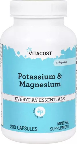 Vitacost Potasio Y Magnesio 200 Cáps Magn 40mg Pot 120 Mg