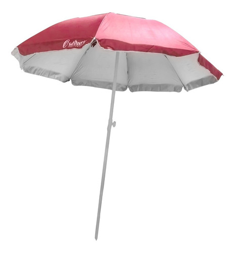 Imagen 1 de 7 de Sombrilla Playera Playa Reforzada Azul Roja 240 Cm Deflector