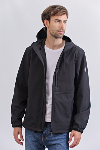 Campera Softshell Sur Negra, Hombre. Bravo J. T. S-4xl