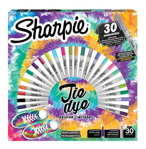 Marcadores Permanente Sharpie Tye Dye Ruleta 30 Colores