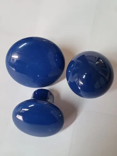 Tiradores De Cerámica Azul