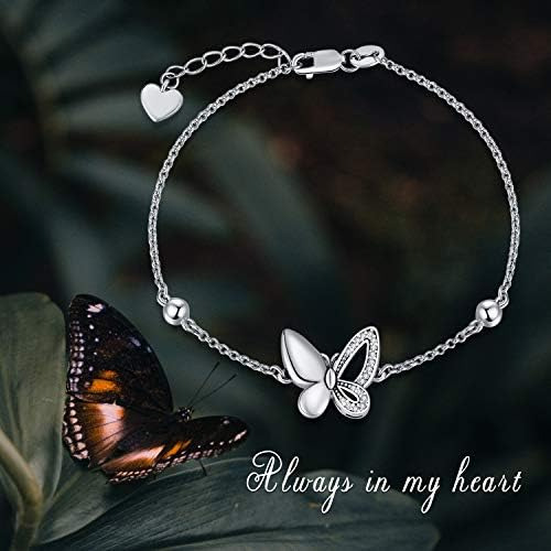 Joyería De Cremación De Mariposas, Pulsera De Urna De Plata