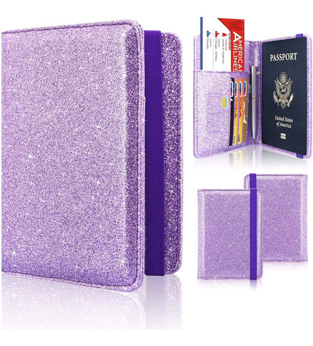 Passport Holder Cover,  Travel Leather Rfid Blocking Ca...