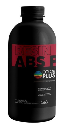 Resina Uv Para Impresora 3d Color Plus 1 Lt Abs Gris
