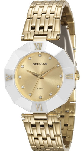 Relógio Seculus Feminino Fashion Dourado 23529lpsvdq3k1