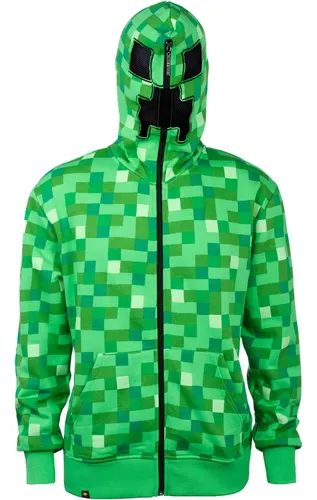Jinx Minecraft Big Boys Creeper Sudadera Con Capucha Y Con