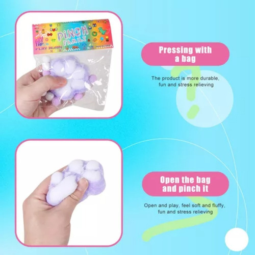 Mrwj 2 Unidades Footprint Cat Claw Squishy Original Soft