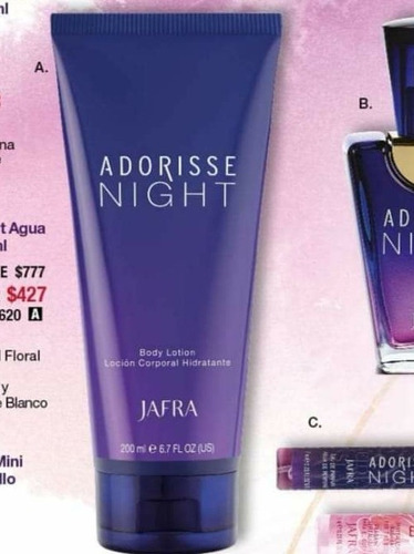 Locion Corporal Hidratante 200ml Adorisse Night By Jafra 