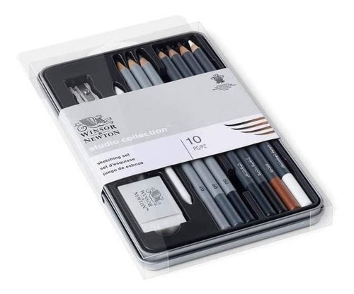 Lata 10 Lapices Winsor And Newton Esbozo Studio Collection
