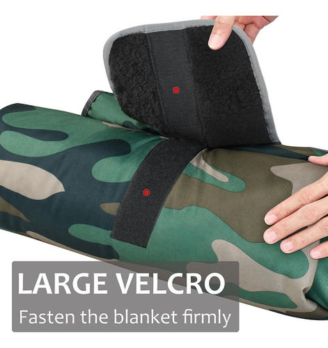 Manta Tirrinia, Sherpa Fleece, 130cm X 150cm, Camuflaje