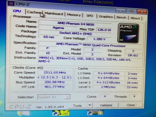 Processador Amd Phenom X4 9850 Am2/am2+ Quad Core 2,50 Ghz