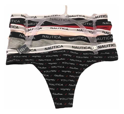 Calzones Colaless Náutica Mujer, Pack (5), Cotton Thongs