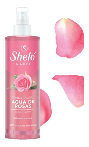 Tónico Facial Agua De Rosas Tonifica Y Relaja Sheló Nabel