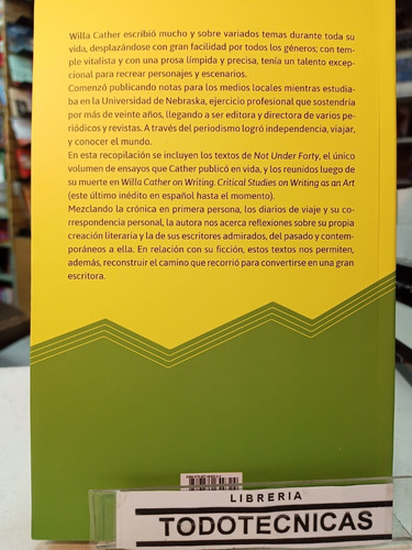 Imagen 2 de 4 de El Arte De La Ficción Willa Cather -mn