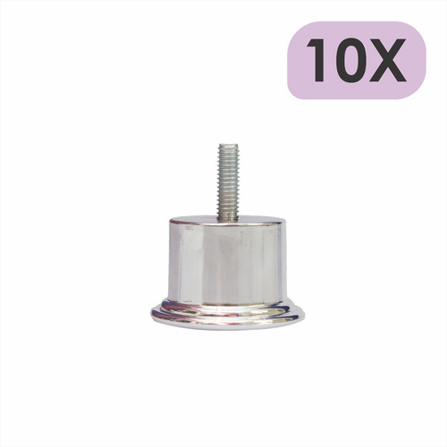 Imagem 1 de 4 de Kit 10 Mini Pé Cama Box Baixo Castor Gazin Ortobom 3,5cm
