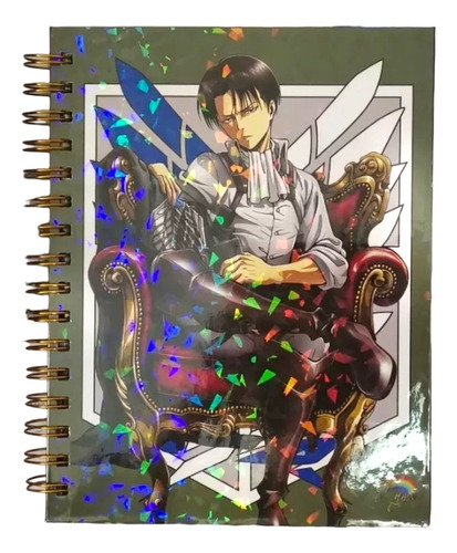 Cuaderno Levi Ackerman Holográfico Shingeki No Kyojin Anime