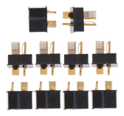 2 Pares De Conectores T-Plug Antideslizantes | Macho Y Hembra Deans Con Cable De Silicona 14 AWG De 100 Mm | Ideal Para Baterías RC Lipo En Coches, Aviones Y Barcos