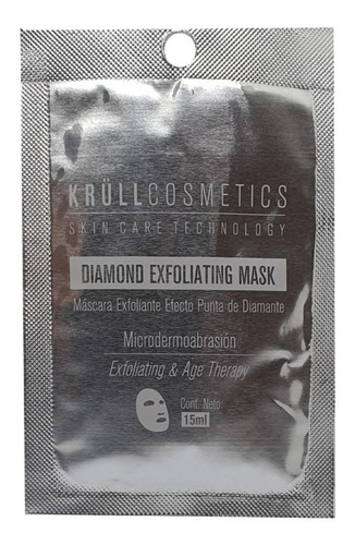 Mascarilla facial para piel KRULL DIAMOND EXFOLIATING MASK 15g y 15mL