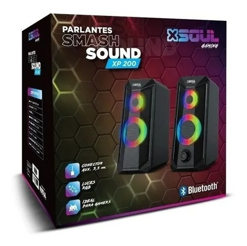 Imagen 2 de 3 de Parlante Para Pc Gamer Luz Led Bluetooth Notebook Celular Bt